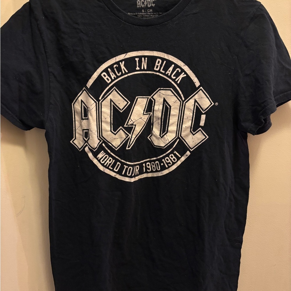 AC/DC Black and White Short Sleeve Tee